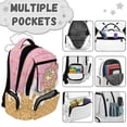 thumbnail image 4 of Yspwyqan Donut Corgi 4Pcs Kids Backpack Set with Lunch Box Pencil Case Water Bottle, Ice Cream Drip Multi-Pocket Lightweight Bags for Elementary Middle School, 4 of 7