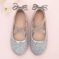 thumbnail image 7 of newwalpole Mary Jane Flats for Toddler Girls Little Kids Glittery Dress Princess Wedding Ballet Shoes Silver for Size 12, 7 of 7
