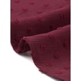 thumbnail image 5 of Agnes Orinda Women's Plus Size Top Swiss Dots Blouse Round Neck Ruffle Sleeve Casual Tee Shirt 4X Burgundy, 5 of 6