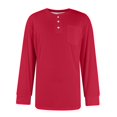 thumbnail image 4 of GrmtClth Henley Shirts for Men Fashion Long Sleeve Button T-Shirts Comfy Soft Classic Tee Tops with pocket Wine M, 4 of 6