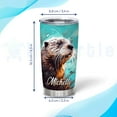 thumbnail image 4 of Personalized Gifts For Otter Lover - Save The Sea Otters Custom Name Stainless Steel Tumbler 20oz With Lid - Idea Sea Animal Lover Gifts For Women Girl Kids On Birthday Christmas, 4 of 5