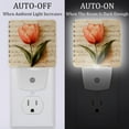 thumbnail image 2 of PhooArto Vintage Music Tulip Flower Plug in LED Night Light Auto Sensor Dusk to Dawn Decorative Night for Bedroom, Bathroom, Kitchen, Hallway, Stairs, Baby's Room, Energy Saving, 2 of 7