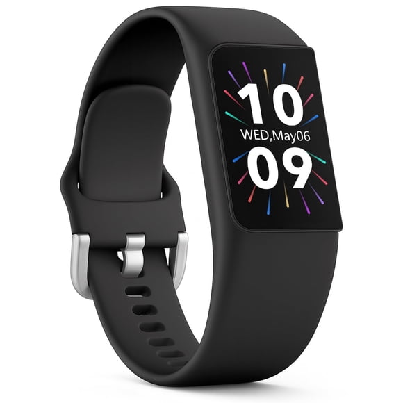 FITVII Mini Fitness Trackers, 1.01" AMOLED Slim Smart Watch with 24/7 Heart Rate, Blood Pressure/Oxygen Monitor, Sleep & Stress Tracking Fitness Watc