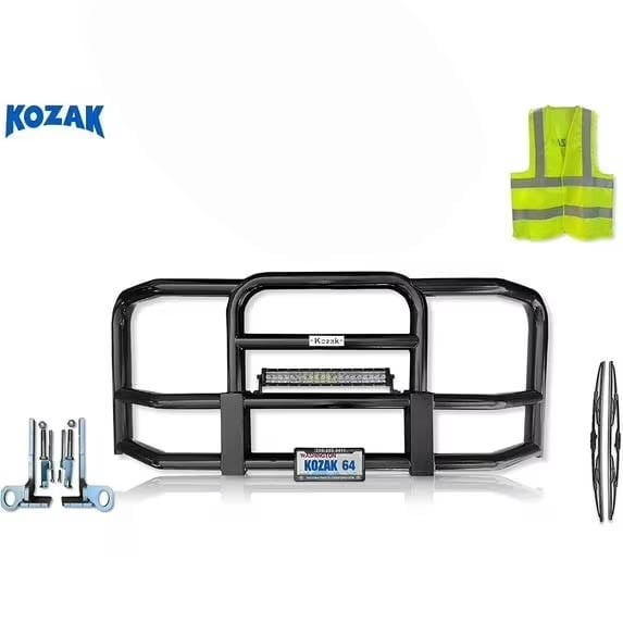 Compatible with T680 2011-2020 Front Bumper Grill Deer Moose Guard - Black (Kozak Aftermarket)