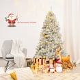 thumbnail image 3 of Topbuy 6Ft Hinged Artificial Silver Tinsel Christmas Tree with Metal Stand, 3 of 9
