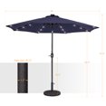 thumbnail image 2 of ACEGOSES LED 9ft Aluminum Patio Market Circle Outdoor Umbrellas with Solar Lights and Sturdy Ribs,Navy Blue, 2 of 7
