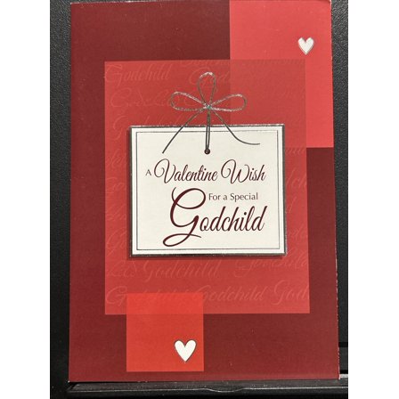 Happy Valentine's Day Godchild Greeting Card w/Envelope