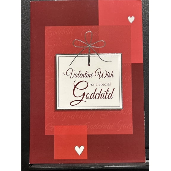 Happy Valentine's Day Godchild Greeting Card w/Envelope