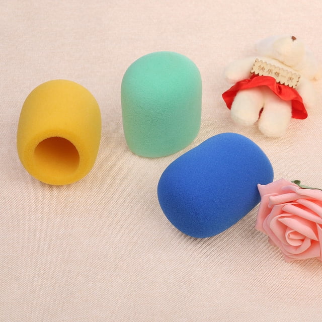 OULII Assorted Color Handheld Microphone Windshield Cover Durable Foam for Karaoke and Conferences