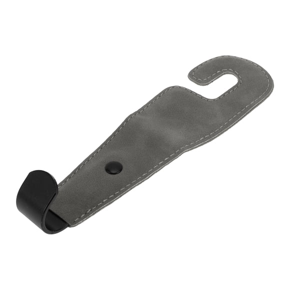 Unique Bargains Car Seat Headrest Hook Interior Accessories for Most Car, SUV, Truck Car Seat Back Organizer Hooks Faux Leather Metal Gray 6.69"x1.77"