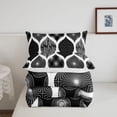 thumbnail image 5 of Homewish Boho Geometric Stripe Twin Comforter Sets,Modern Minimalist Art Bedding Set,Black,Reversible,2-Piece,1 Comforter and 1 Pillowcase, 5 of 7