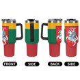 thumbnail image 6 of Lithuania Flag Lithuanian Emblem Tumbler with Handle and Straw 40 oz Stainless Steel Leakproof Travel Coffee Mug Car Cup Vacuum Water Bottle 40oz, 6 of 8