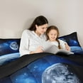 thumbnail image 4 of Erosebridal Outer Space Bedding Sets Twin Size,Galaxy Planet Comforter Sets with Sheets,Starry Night Bed in a Bag Twin Size,Breathable Bedroom Decorative Reversible,7-Piece, 4 of 7