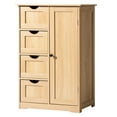 thumbnail image 4 of Wood-Grain Bathroom Storage Cabinet, 4 Drawers and 1 Door MDF Cabinet, Compact Moisture-Resistant Organizer for Small Bathrooms, 4 of 10
