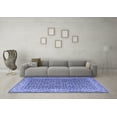 thumbnail image 3 of Ahgly Company Machine Washable Indoor Square Persian Blue Traditional Area Rugs, 4' Square, 3 of 4