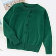 thumbnail image 2 of Gibobby Sweater Girls Boys Cardigan Sweater 12 Months 2t 3t 4t 5t Kids Knit Hollow Out Long Sleeve Button Cover Up Cropped Tops(7-8 Years,Dark Green), 2 of 5