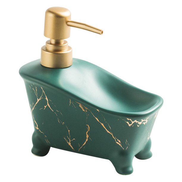 1 botella de loción con forma de bañera, dispensador de champú y gel de ducha (verde)