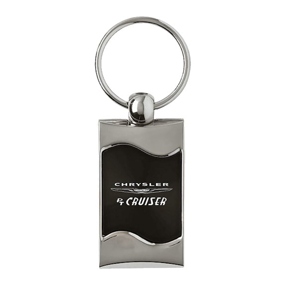 Au-TOMOTIVE GOLD PT Rectangular Wave Black Key Fob