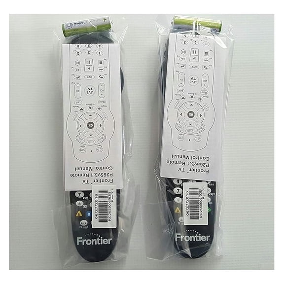 Set of TWO FiOS TV Replacement Controls by Frontier works with FiOS systems