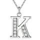 thumbnail image 4 of Collar con colgante inicial de aleación, collar de 26 letras, collar de diamantes de moda, regalo de 2 piezas para niñas, 4 of 5