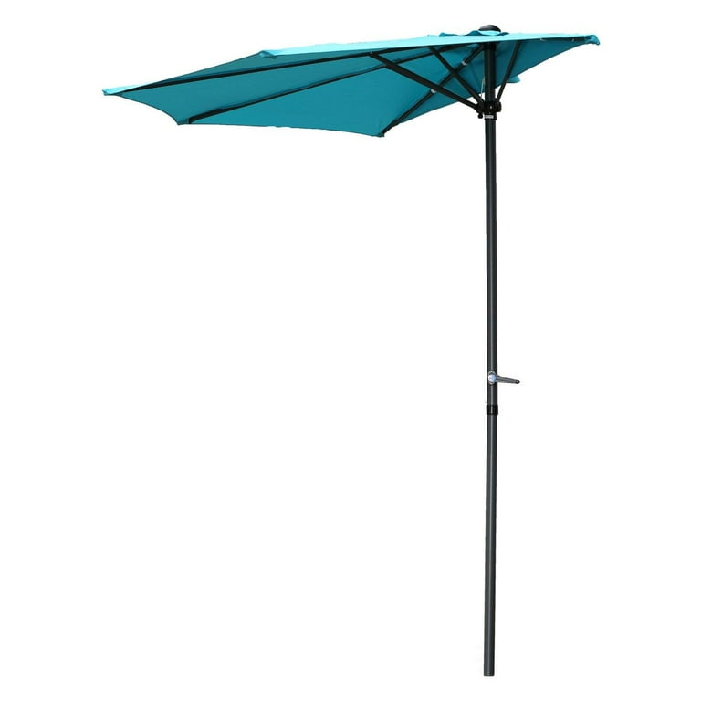 International Caravan 9-Foot Half Round Wall Hugger Umbrella International Caravan 9-Foot Half Round Wall Hugger Umbrella