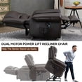 thumbnail image 4 of Aukfa Dual Motor Power Lift Recliner Chair Sleeper Sofa with Massage and Heat for Elderly, Infinite Position, 2 USB Ports, Brown, 4 of 10