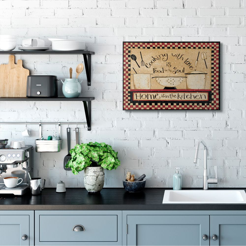 Stupell Industries Cooking With Love Traditional Family Kitchen Phrase Designed by Dan DiPaolo