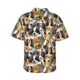thumbnail image 3 of Picia Cute Dog Gentle Cotton Regular Fit Short Sleeve Casual Hawaiian Shirt for Men-Large, 3 of 8