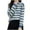 Sky Blue, variant on Maean Womens Striped Sweaters Long Sleeve Crew Neck Lightweight Knit Tops Fall Causal Loose Sweater