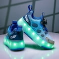 thumbnail image 5 of Roller Shoes with Wheels for Boys Girls Kids Skates Sneakers LED Light Up Rechargeable Sport Sneaker for Boys, 5 of 18