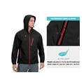 thumbnail image 4 of Little Donkey Andy Men's High-performance Waterproof Rain Jacket Ultra Lightweight Outdoor Rain Coat Shell for Golf Black S, 4 of 7