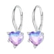 thumbnail image 1 of Pendientes de plata S925 chapados en platino con circonita en forma de corazón, 1 of 8