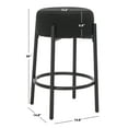 thumbnail image 3 of SAFAVIEH Couture Paisleigh Round Backless Counter Stool, Black, 3 of 10