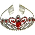 thumbnail image 1 of Corona nupcial de diamantes de imitación de cristal de lujo para mujer, tocados de princesa, Tiara para niñas, accesorio con peine, 1 of 5