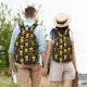 thumbnail image 4 of Disketp Ducks print Canvas Backpack Lightweight Travel Daypack Student Rucksack Laptop Backpack-, 4 of 5
