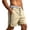 #0251-Khaki, variant on Ceisia Waffle Fabric Drawstring Waist Casual Shorts Solid Relax Fit Beach Bottoms For Men Spring Summer Daily Wear Khaki M Gift