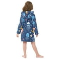 thumbnail image 7 of FORMRS Niños Bathrobe Unisex Hooded Robe Soft Plush Pajamas Sleepwear, Size 2-3T, Blue Jellyfish, 7 of 7