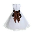thumbnail image 2 of Ekidsbridal Girl Baptism Flower Girl Dress - White Tulle Rattail Edge 829S-A (Size: S-12), 2 of 3