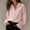A132 Pink, variant on Xdegoge Womens Blouses V Neck Long Bell Sleeve Button Down Shirts Crochet Lace Trim Tops Casual Elegant Vintage Apparel Loose Fit Work Office T Shirts Tees