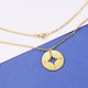 thumbnail image 4 of Collar de panal de abeja de acero inoxidable dorado, collar de estrella y luna, collar de araña, collar ajustable para mujer, 4 of 5