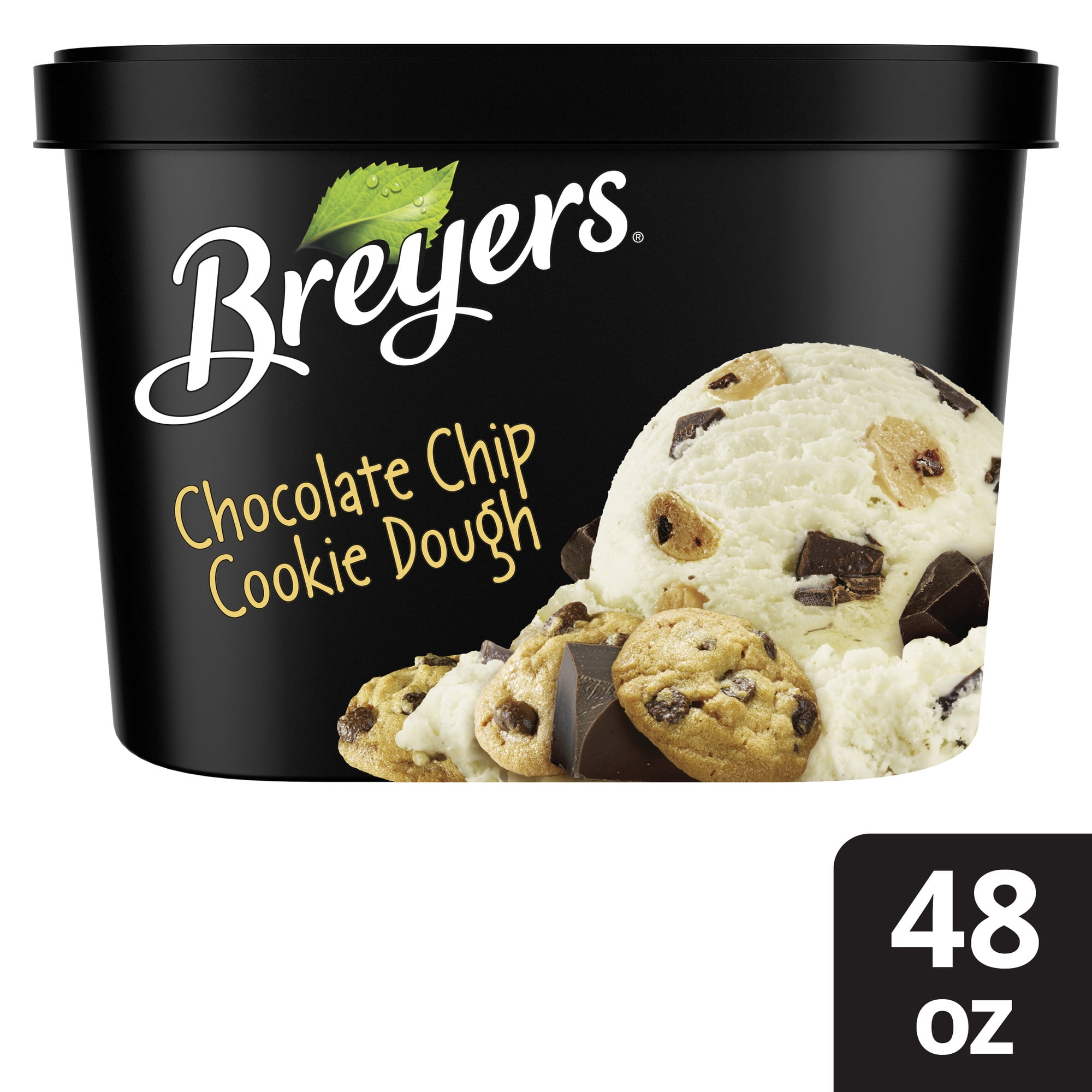 Breyers Frozen Dairy Dessert, Chocolate Chip Cookie Dough, Ice Cream Alternative 48 oz