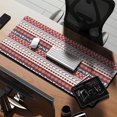 thumbnail image 2 of Long Mouse Pads for Desk,Red Christmas Deer and Snowflake Pattern Desk Mats on Top Of Desks, Desk Mouse Pad Extra Large with 3mm Non-Slip Base and Stitched Edge for Gaming,Office,Work,Home 35.4x15.7in, 2 of 5