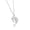 Silver, variant on jiaroswwei Double Rhinestone Fish Pendant Necklace Lightweight Hypoallergenic Women Couple Dual Dolphin Chain Necklace Fashion Jewelry