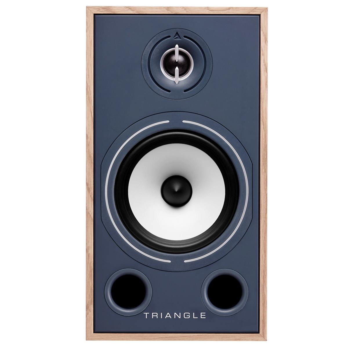 Triangle Borea BR03 Hi-Fi Bookshelf Speakers Pair (Blue Oak) for Home Theater Systems or Music, 100 W Power Handling, High Efficiency Horn-Loaded Tweeters, Excellent Realism, Fast and Accurate