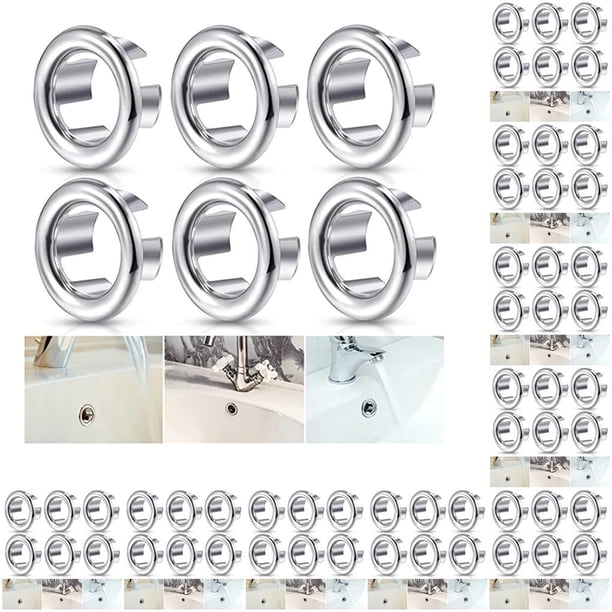 Matsuzay 6 uds., anillo de desagüe, fácil instalación, inserto de repuesto, tapas redondas chapadas ordenadas, cocina, hogar, fregadero, 10piezas