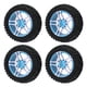 thumbnail image 3 of Drift Wheel Set, RC Car Tire Grip Aleación De Aluminio Goma 5 Poke Para Reemplazo ANGGREK Azul, 3 of 8
