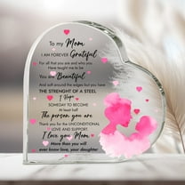 Mother Acrylic Block, Gift For Mothers Day, Gift From Kids, Gift For Mom, Heartful Plaque For Mom, Heart Shape Stand, Gift For Her