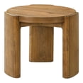 thumbnail image 3 of Furniture of America Honora Modern Wood 20-inch Oval End Table with Plinth Base, Walnut, 3 of 5