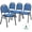 Blue, variant on HaiNova Dome Back Stack Chair 4 Pack, with Black Vinyl Seat and Back, 500-lb Weight Capacity, Black Steel Frame, for Banquets, Weddings, Black
