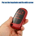 thumbnail image 4 of Unique Bargains TPU 3 Button Keyless Entry Remote Cover Fit for Dodge Challenger Carbon Fiber Pattern Red, 4 of 7